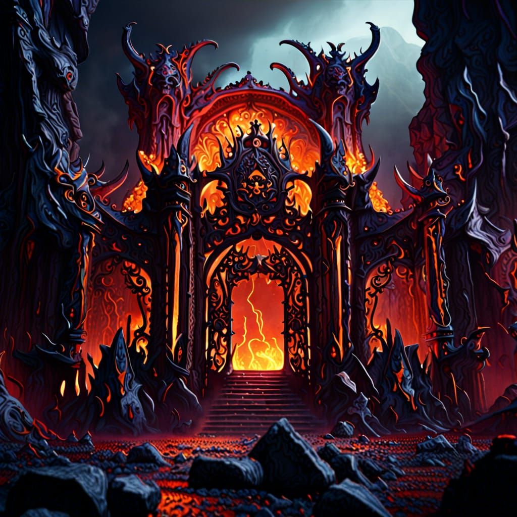 The gates of hell - AI Generated Artwork - NightCafe Creator