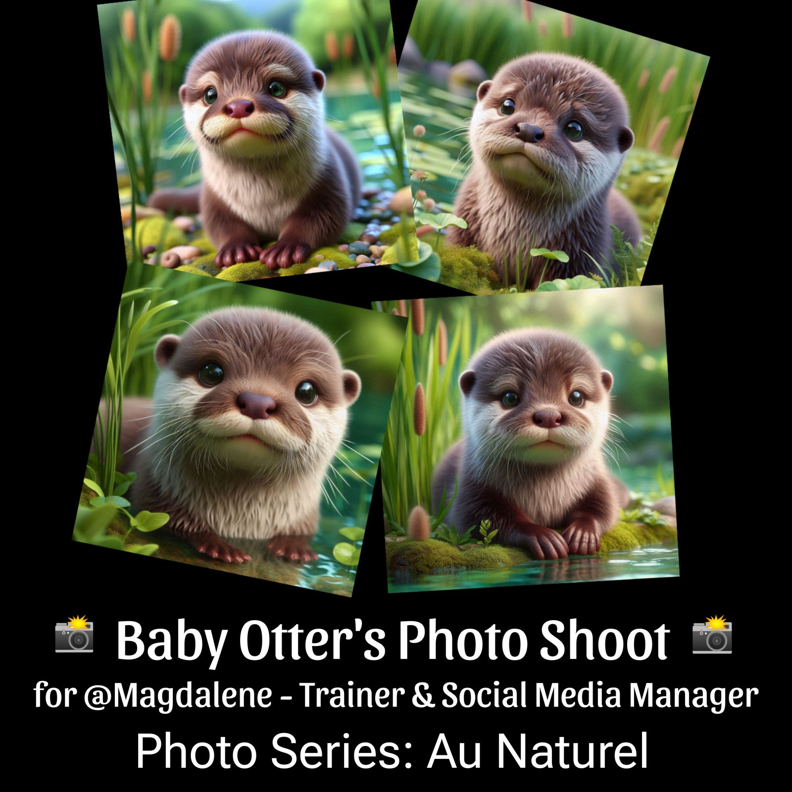 Baby Otter Photo Shoot - "Au Naturel"