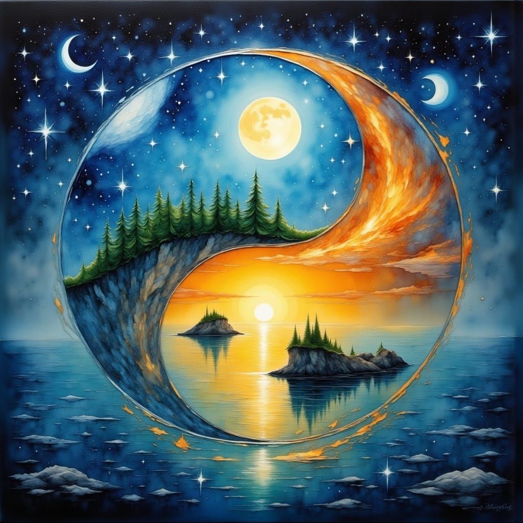 Scenes in a Yin Yang: Day and Night  by @Natural Disaster