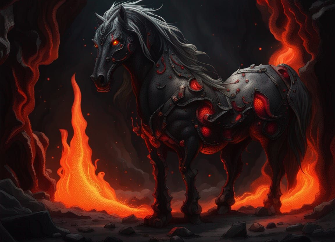 demonic horse - AI Generated Artwork - NightCafe Creator