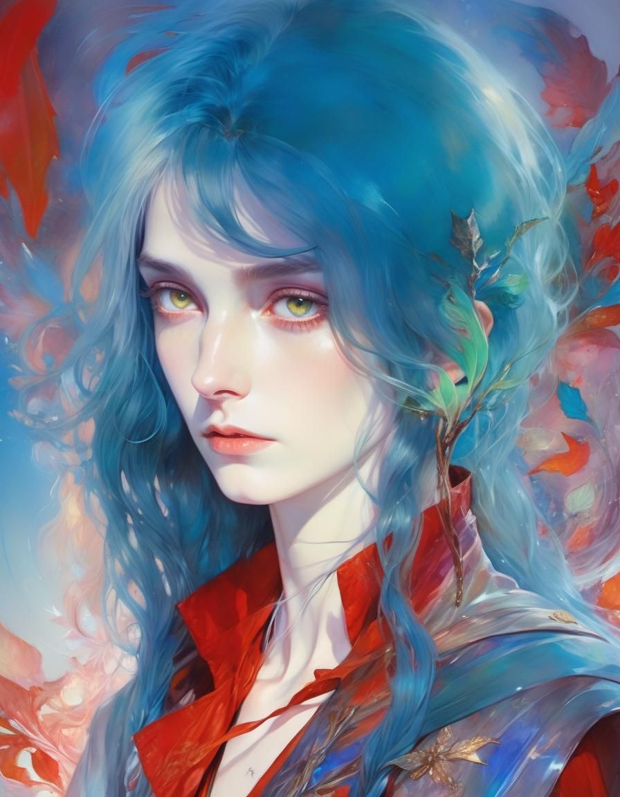 Glowing Y2K Numenorian Entity in Digital Art