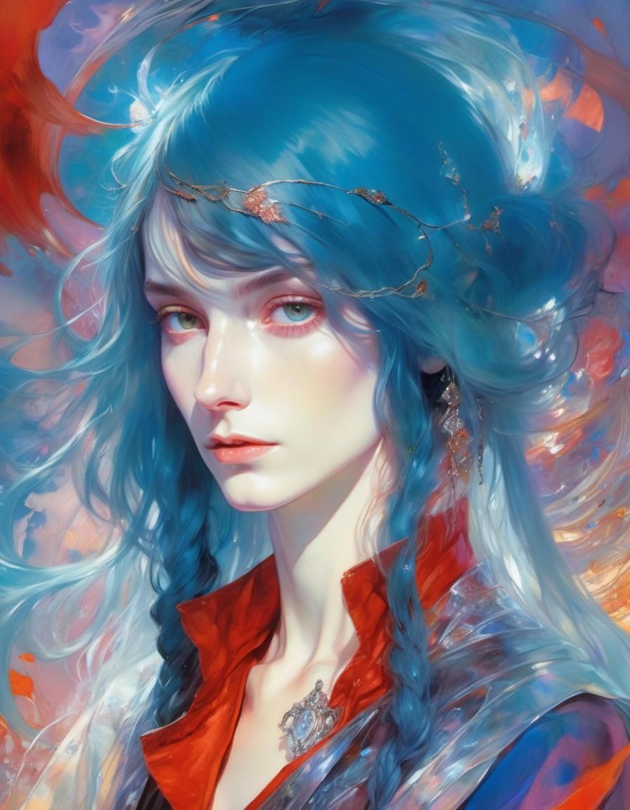 Glowing Y2K Numenorian Entity in Surreal Portrait