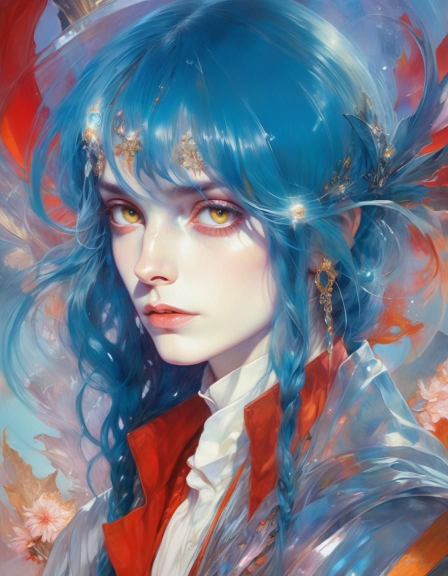 Ethereal Entity in Unraveling Euphoria: Digital Art