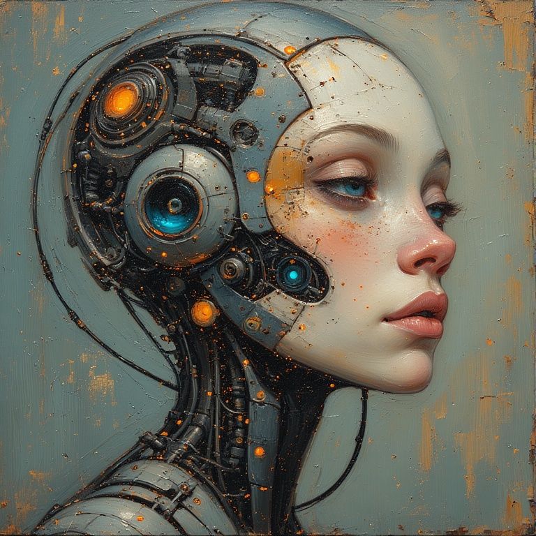 exotic humanoid female cyborg #7