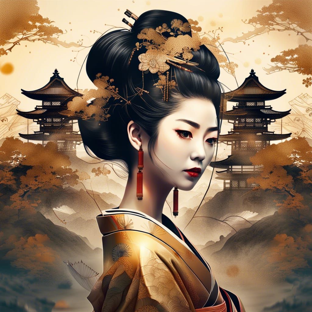 Geisha Dreams - Ai Generated Artwork - Nightcafe Creator