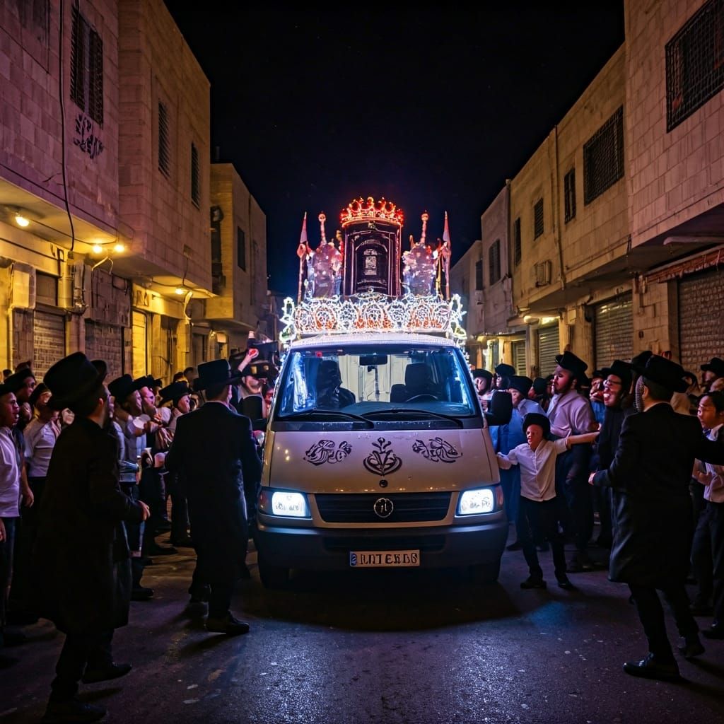 Joyous Torah Procession in Haredi Neighborhood