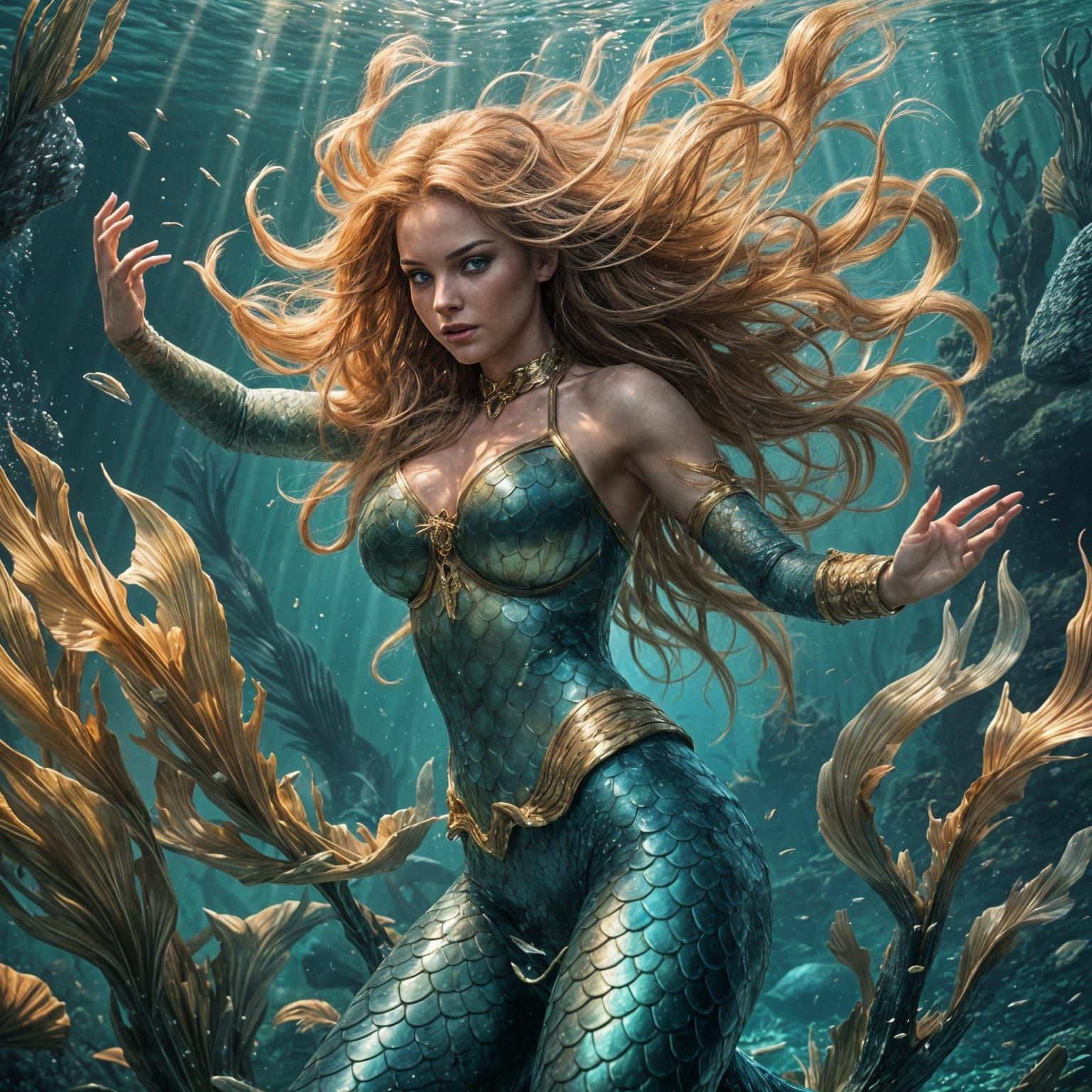 A fierce mermaid 