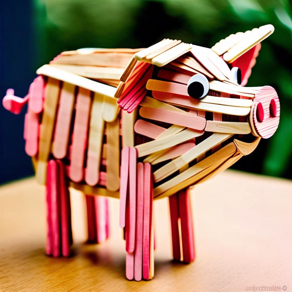 Popsicle stick pig.