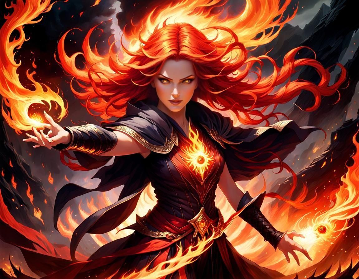 The sorceress of fire