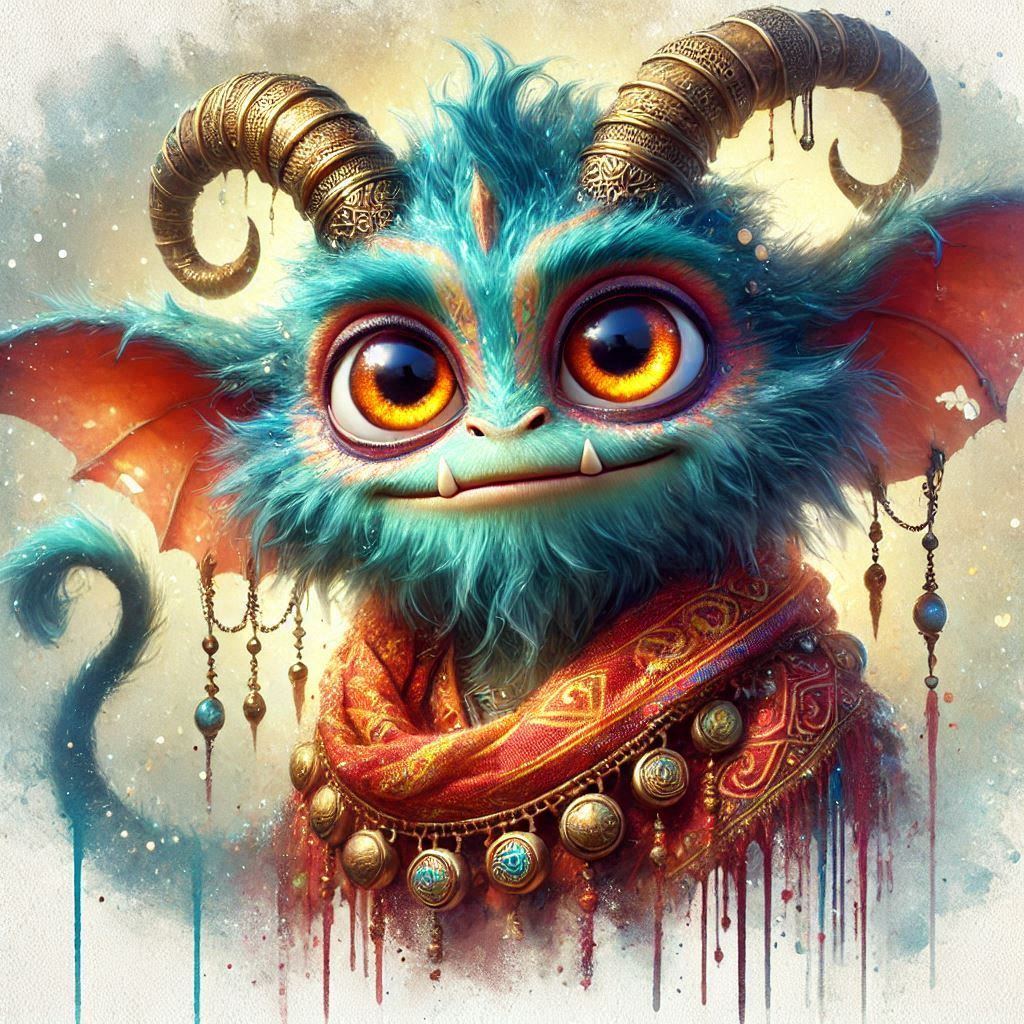 adorable fairy-tale fantasy creature portrait..