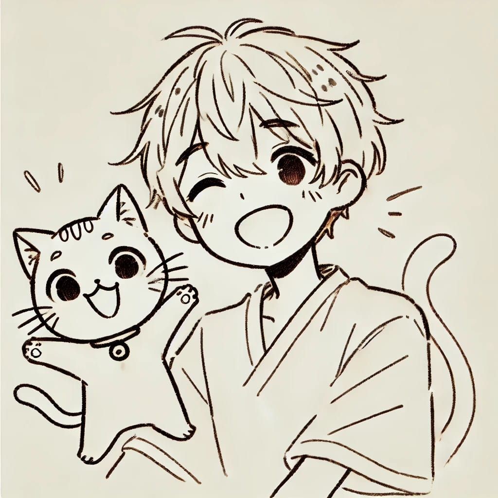 Boy n Cat