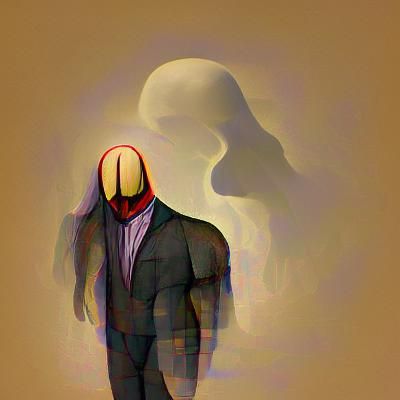 The faceless man - Stylized Faceless Figure Illustration