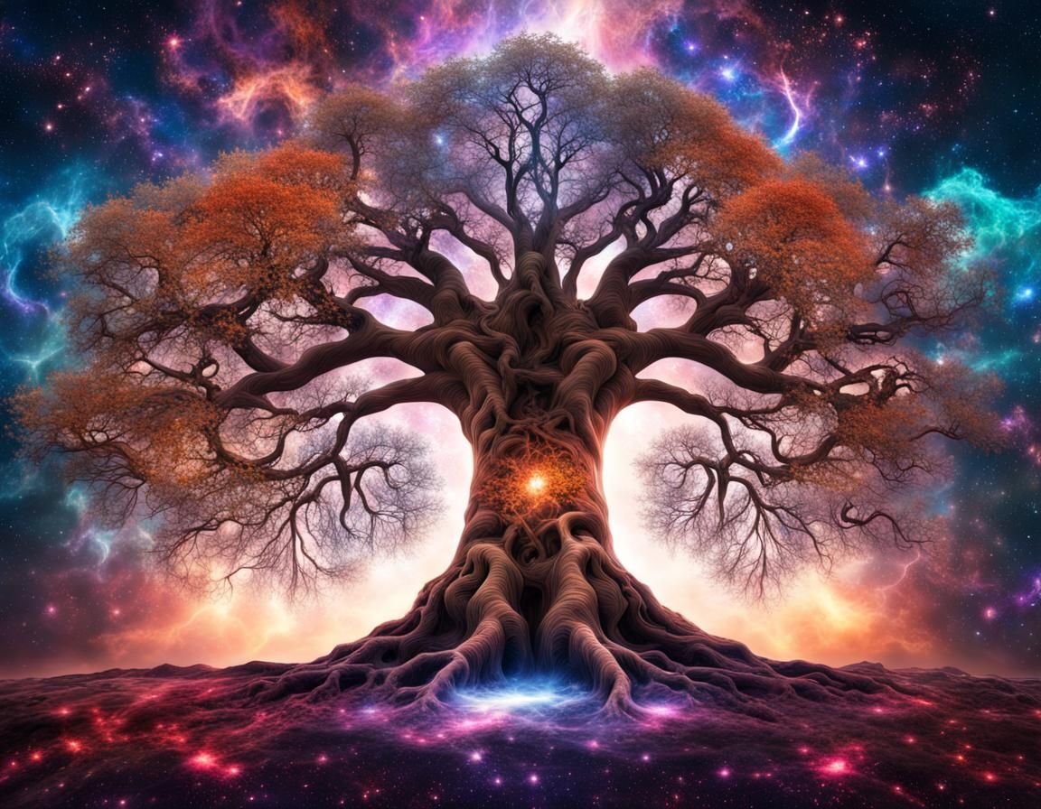 Cosmic Tree of Life & Star Seeds - AI Generated Artwork - NightCafe Creator