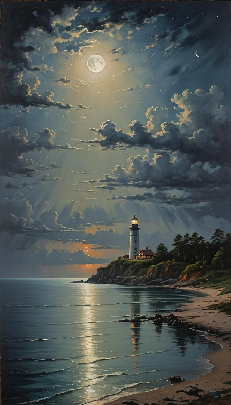 Relaxing by the lighthouse