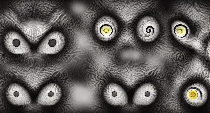 symmetrical eyes landscape