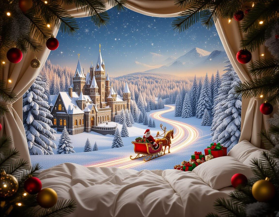 a 3-d perspective three-dimensional diorama is formed from the air. 