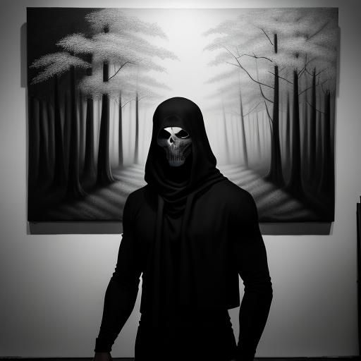 A young artist, his vibrant canvases once brimming with life...