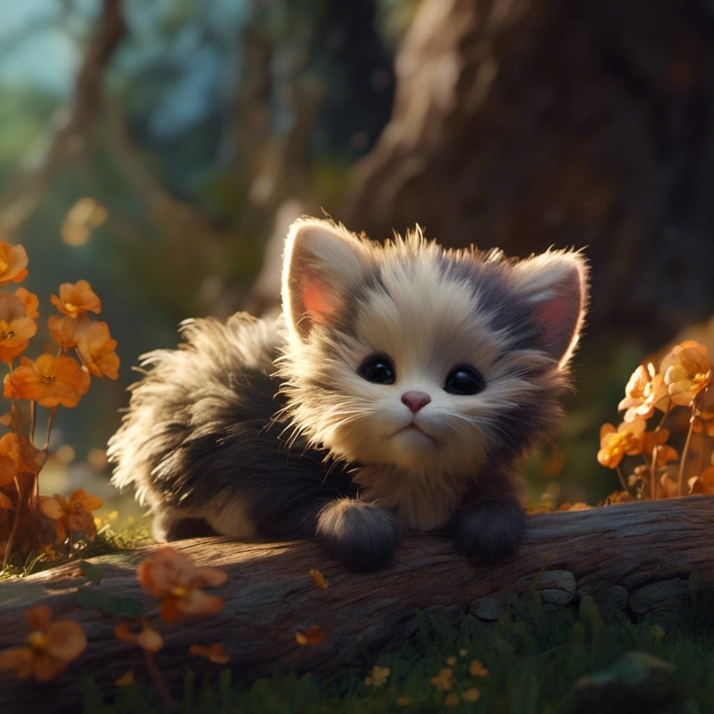 Calico Kitten in Tree