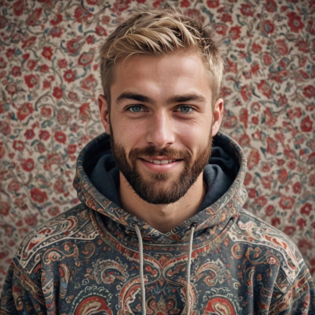 Handsome man in hoddie