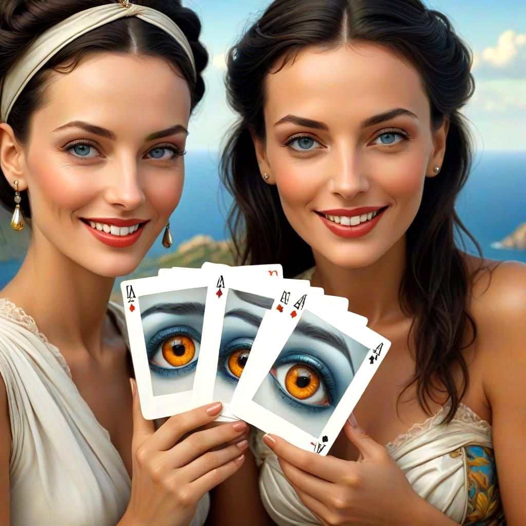 Hyperrealistic Portrait of a Joyful Woman in a Fantastical L...