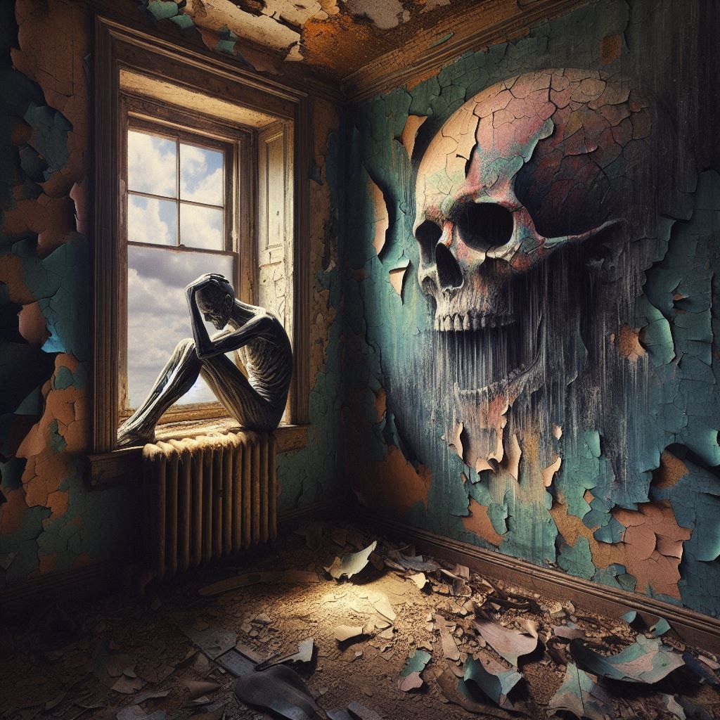 comfort in decay—the peeling paint of All the Colors of Thought