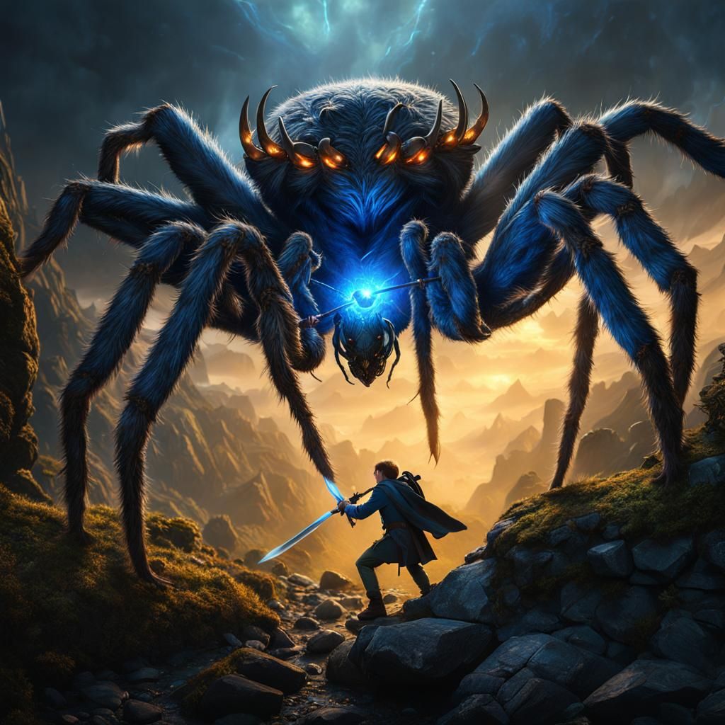 Shelob VS Frodo - AI Generated Artwork - NightCafe Creator