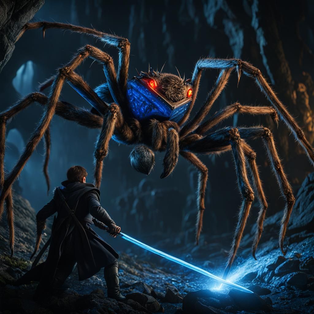 Shelob VS Frodo - AI Generated Artwork - NightCafe Creator