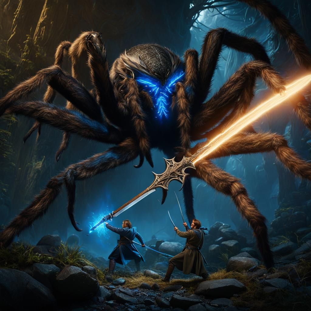 Shelob VS Frodo - AI Generated Artwork - NightCafe Creator