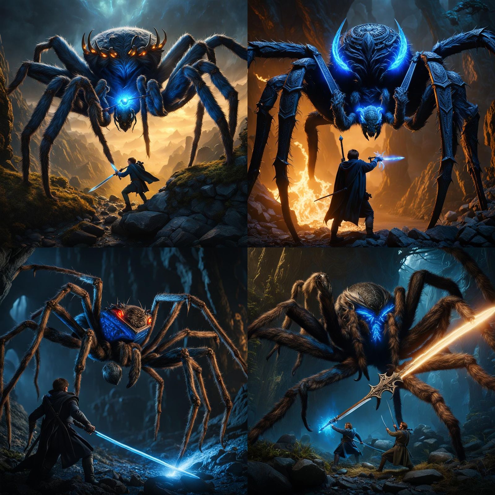 Shelob VS Frodo - AI Generated Artwork - NightCafe Creator