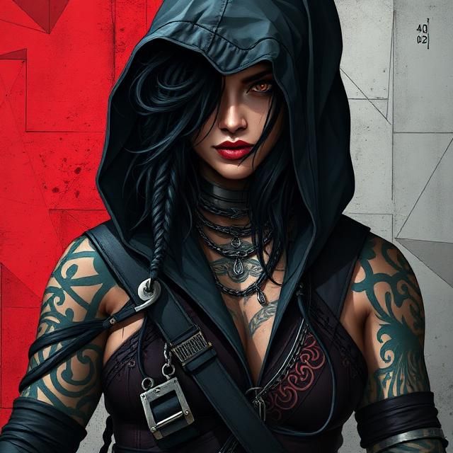 MAORI TRIBAL TATTOOED WONDERWOMAN AS KASSANDRA DRESSED IN A ...