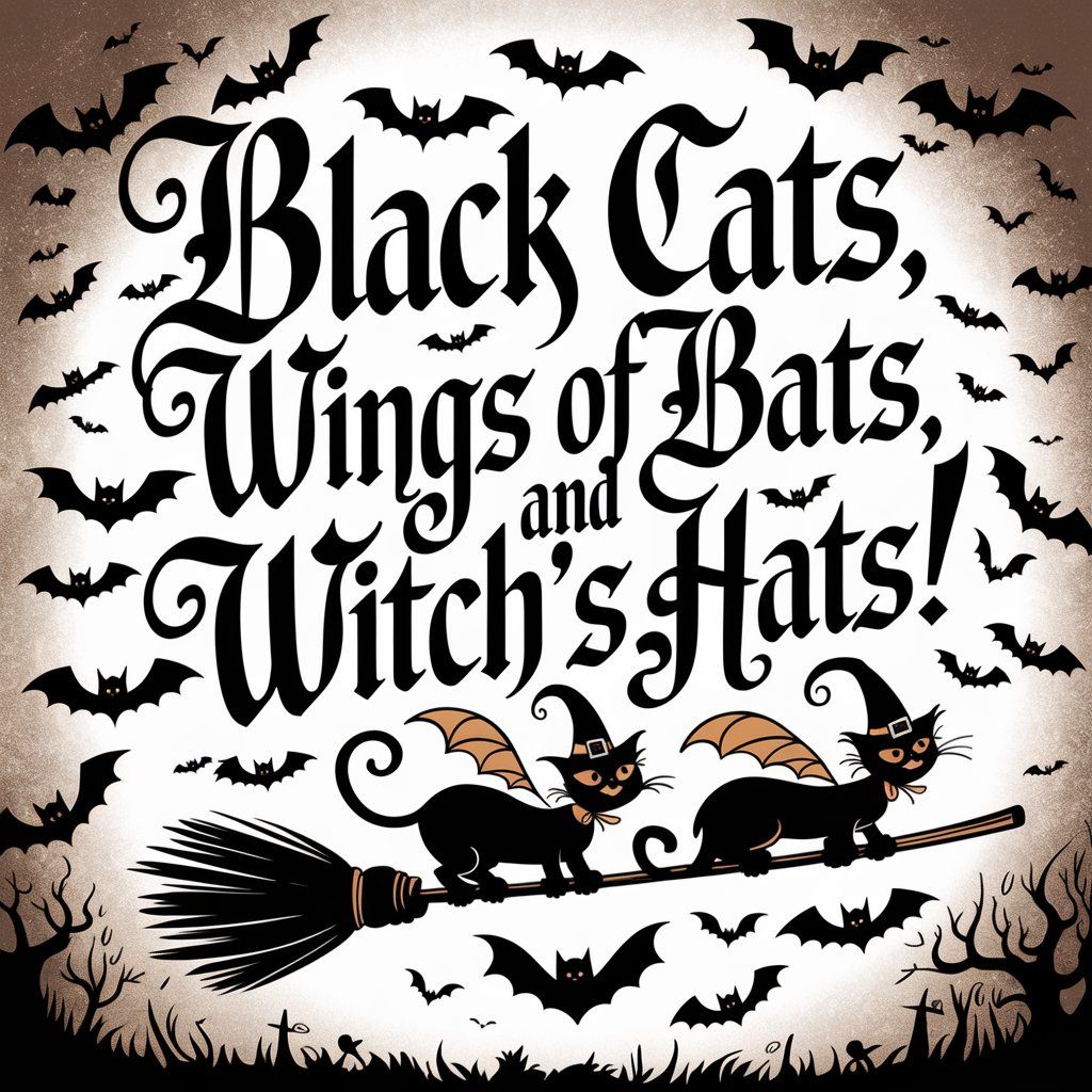 Black Cats, Wings of Bats, and Witch's Hats!