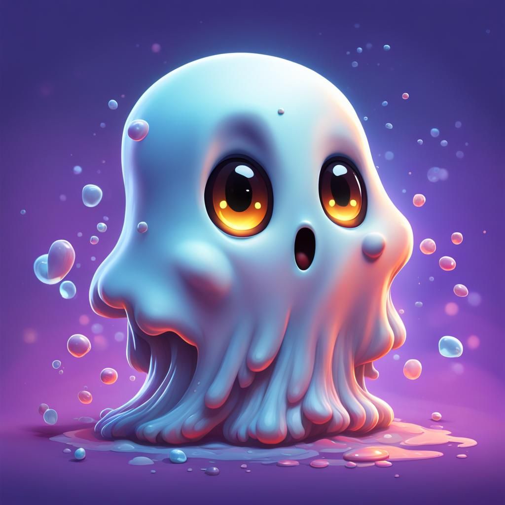 a cute cartoon ghost