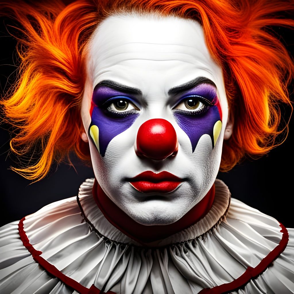 Red Haired Clown - AI Generated Artwork - NightCafe Creator