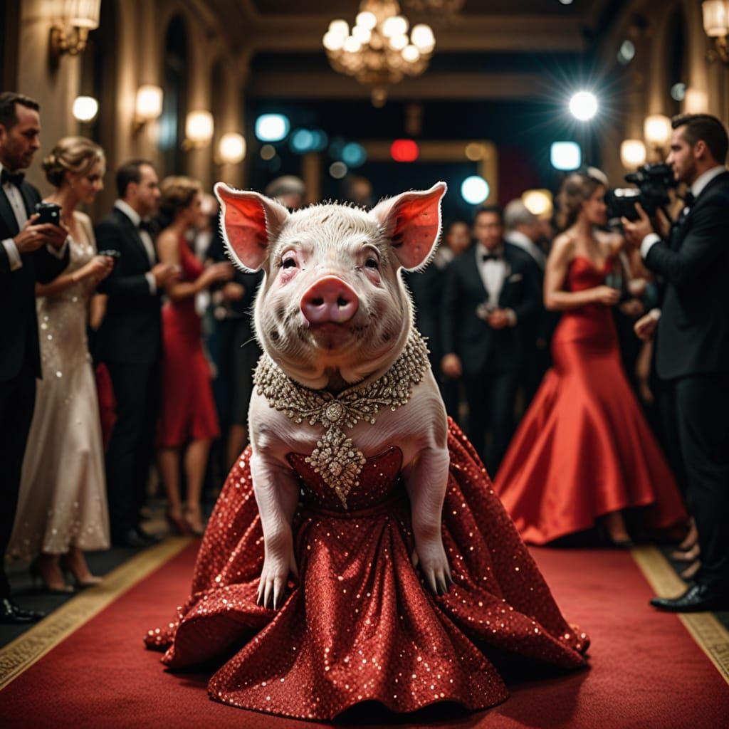 Dame Porchetta arrives for her adoring fans  by @Dr T
