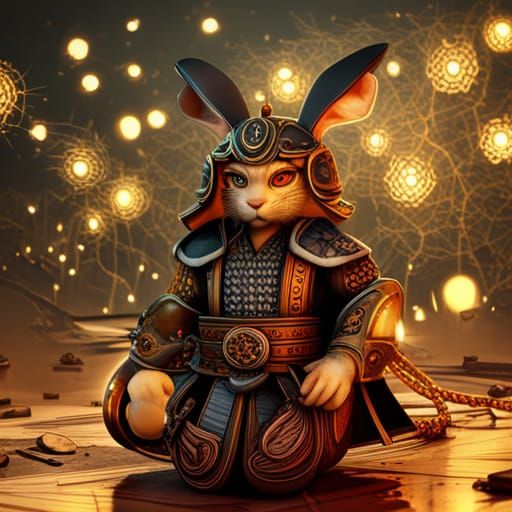 Samurai Rabbit  by @Irenea