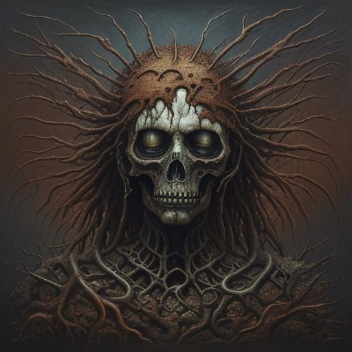 Surrealist Oil Painting: A Woman's Desolate, Barren Landscap...