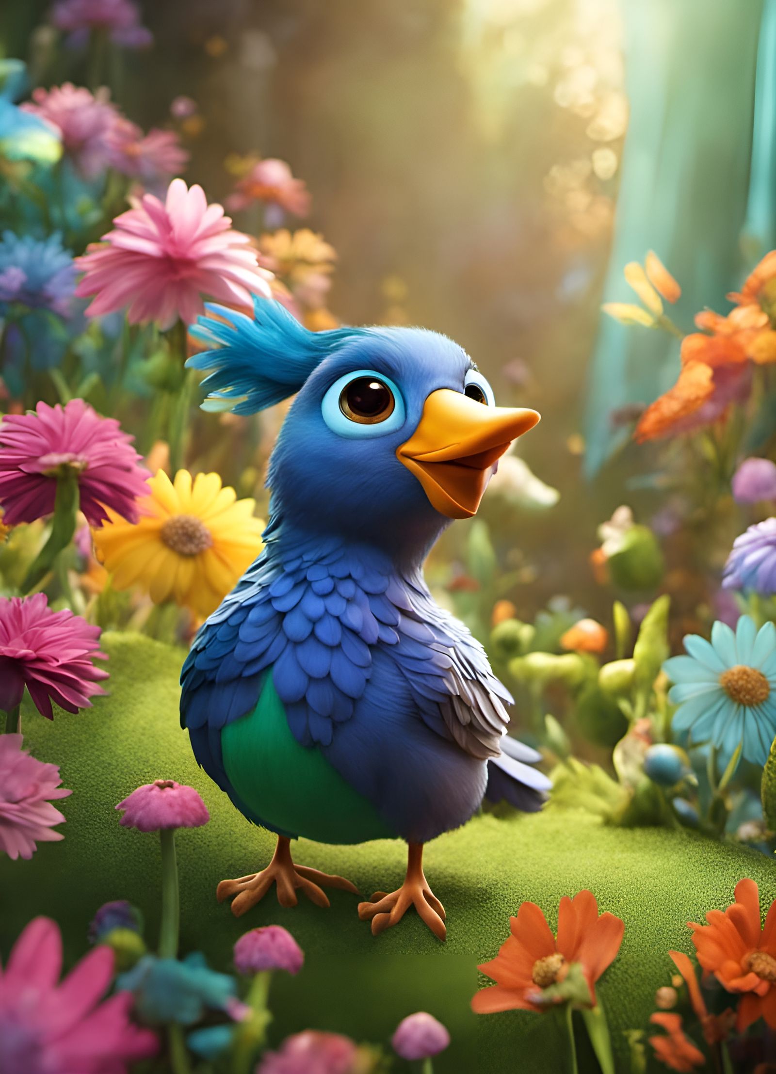 This happy birdie just wants you to smile! - AI Generated Artwork ...