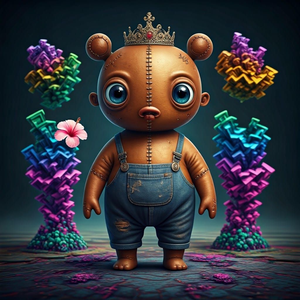 Holy Roman Emperor Creature in Bismuth Fractals