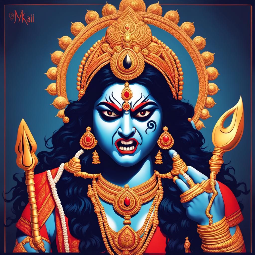 Maa Kali angry, 9:16 ratio - AI Generated Artwork - NightCafe Creator