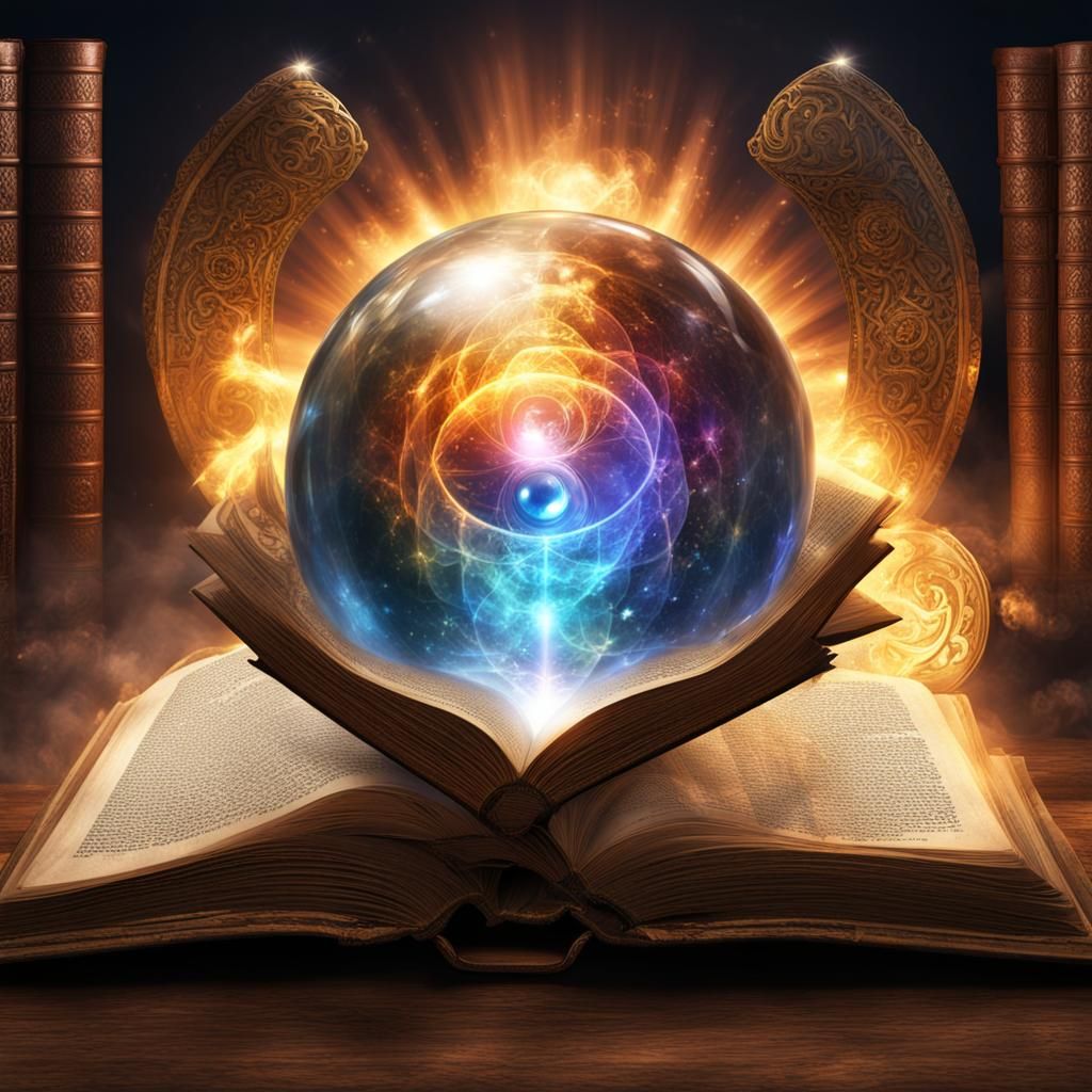 Book of shadows, with crystal ball 