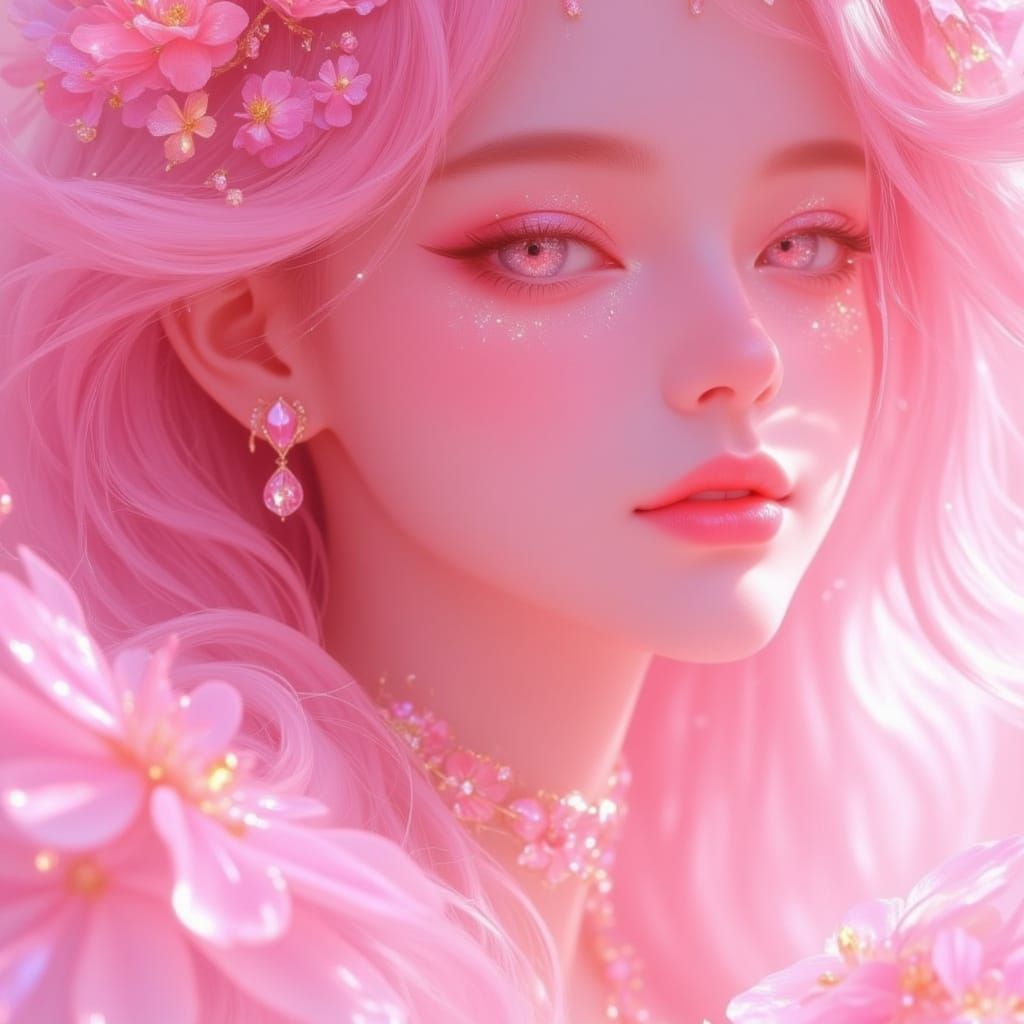 Stunning woman  pastel middle of frame Luxaura Fairlight <lora:Moonrose Dreamcore:1.0>