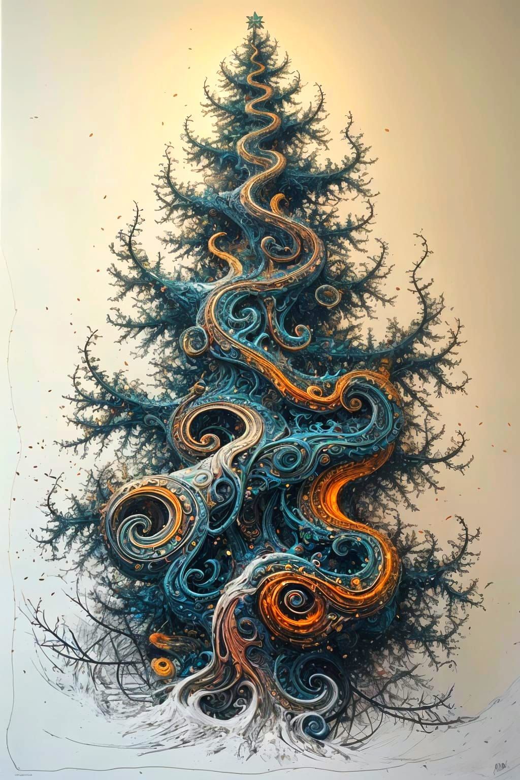 A psychedelic Christmas tree