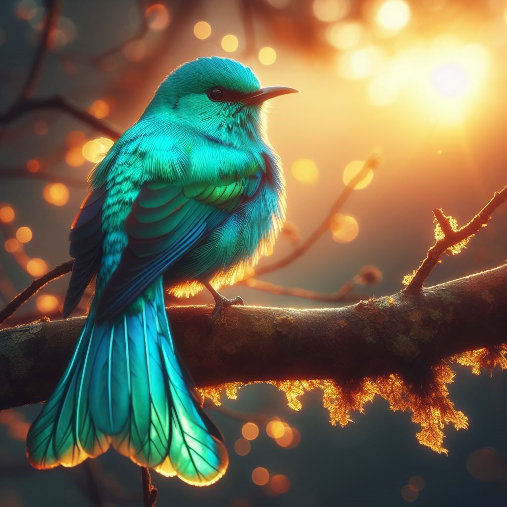 Aqua Colored Bird