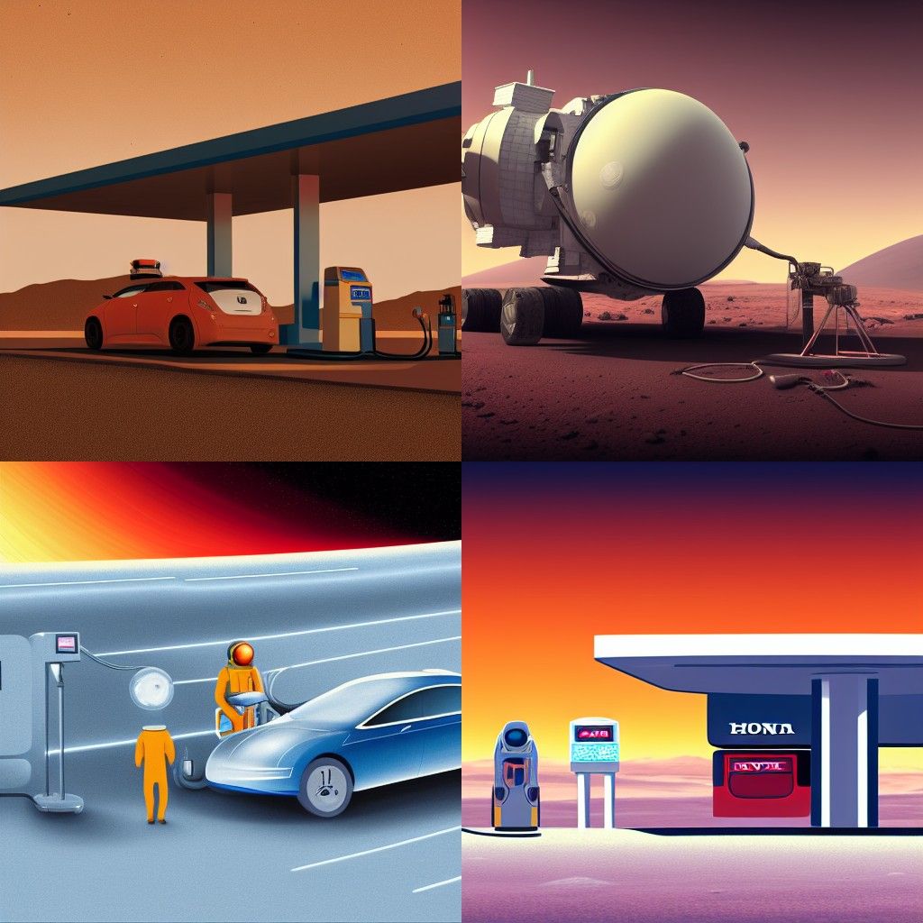 Gas station on Mars