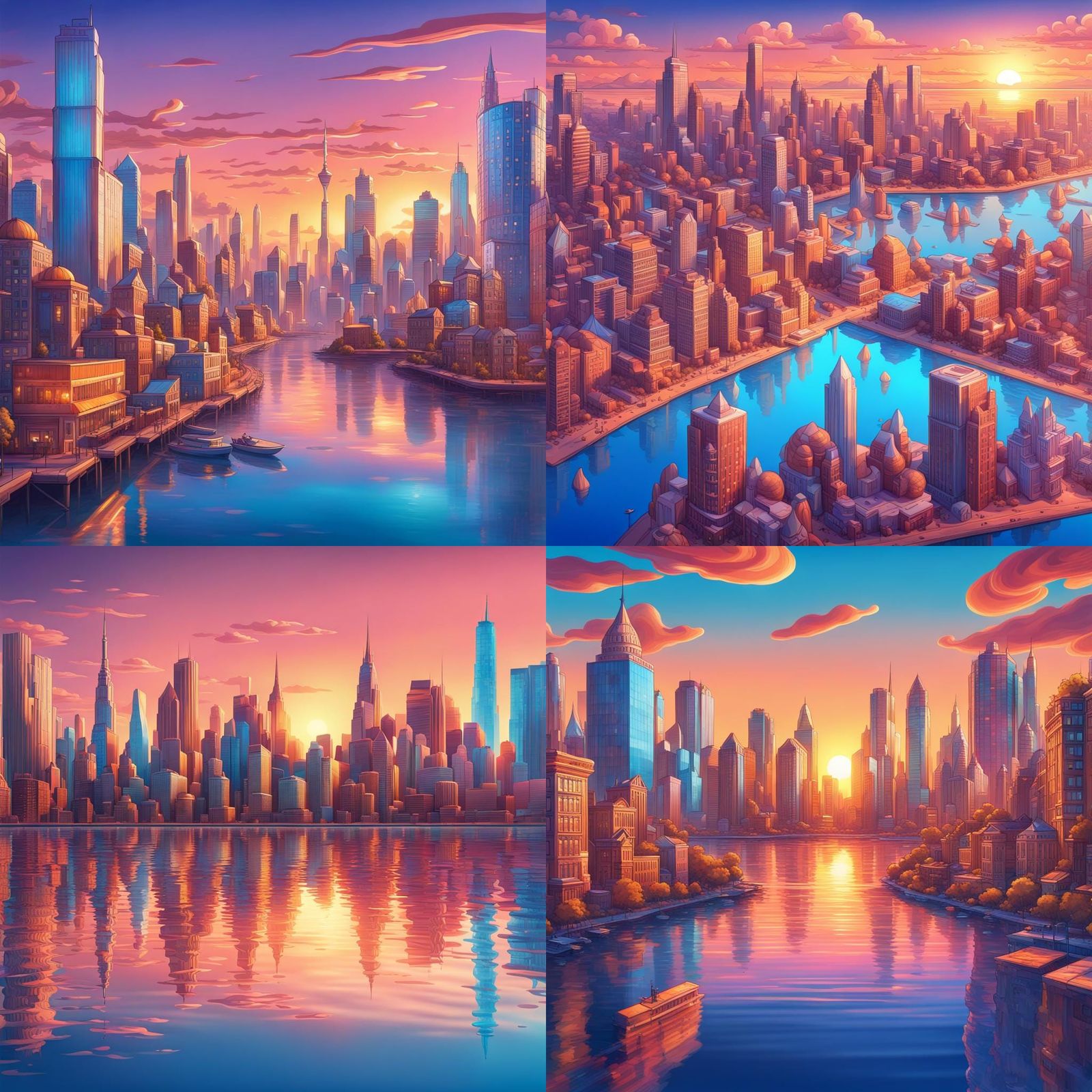 Pastel Horizon Cityscape