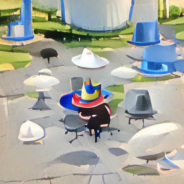 Rich man with big hat and no friends