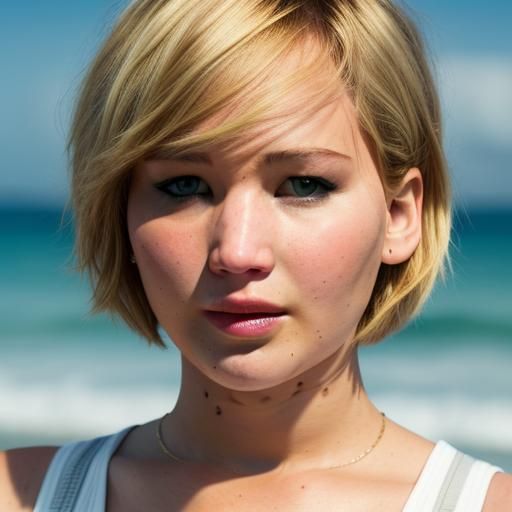 Jennifer Lawrence on the beach!