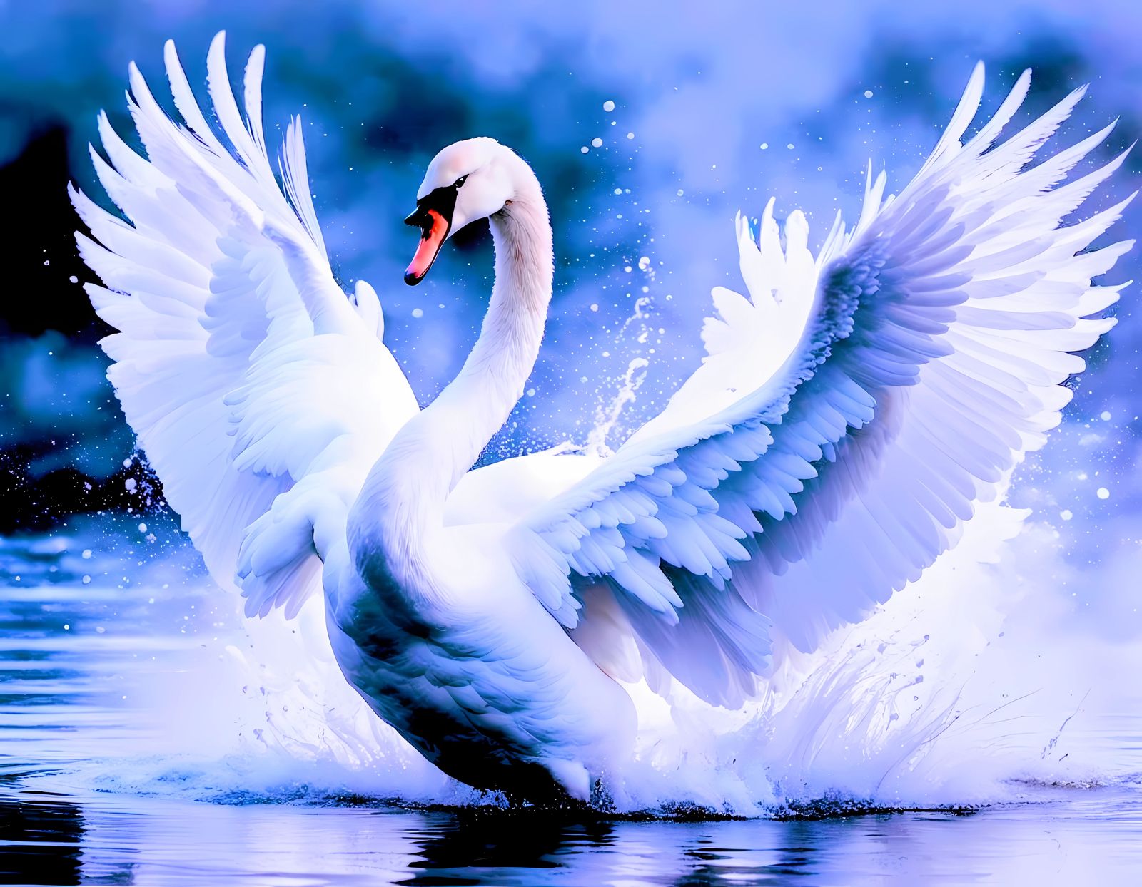 Swan in Blue