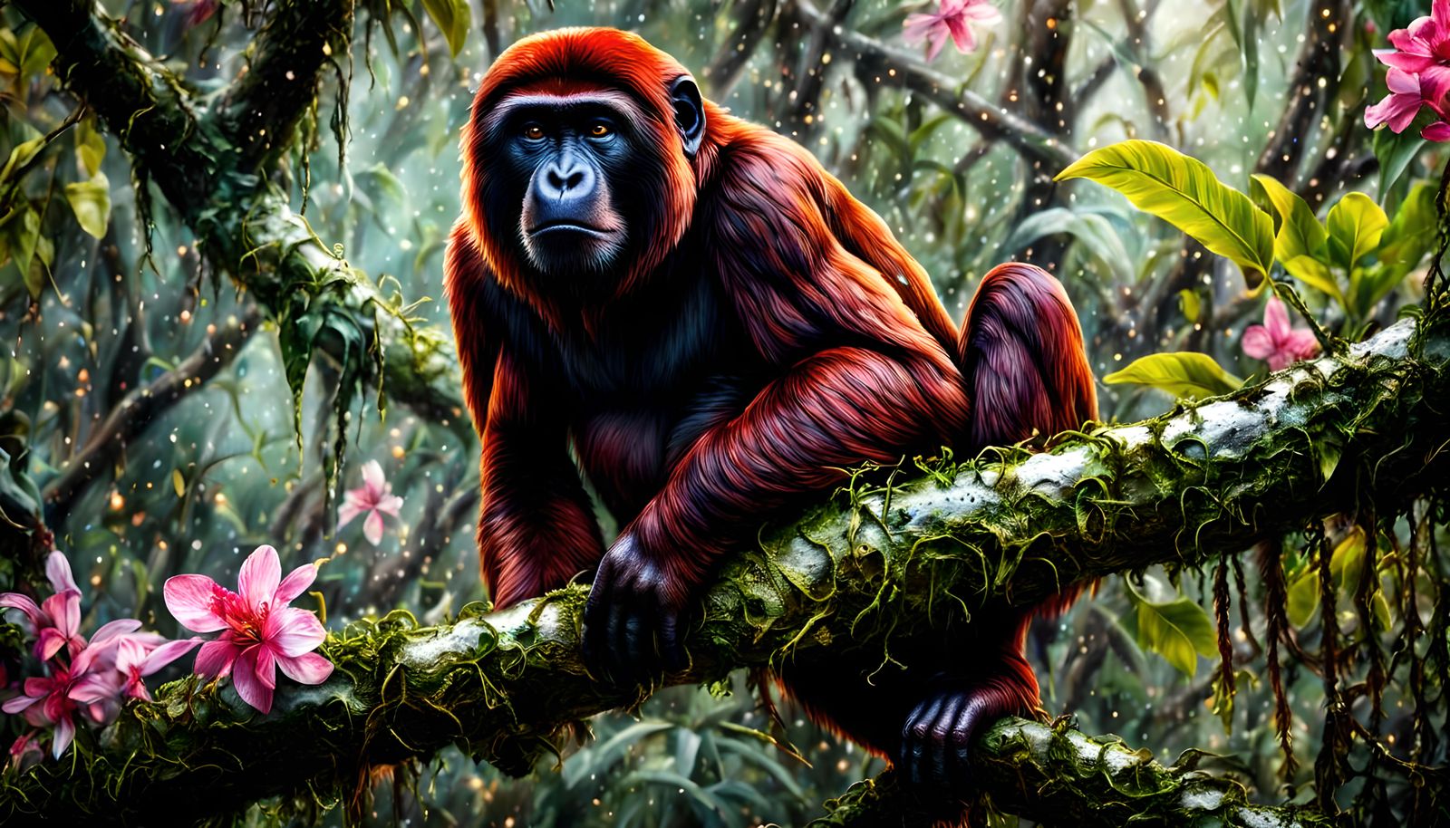 Red Howler Monkey - Amazon Rainforest  by @MordecAI