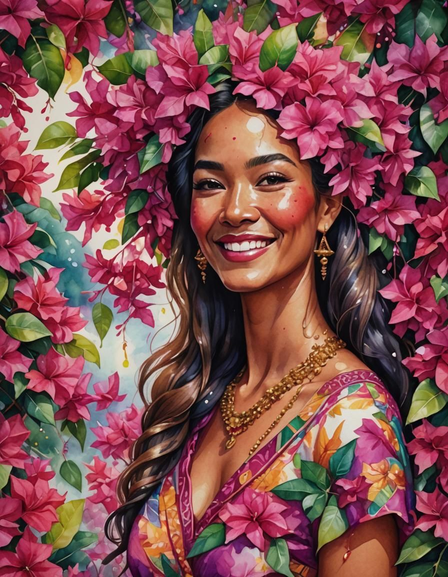 Bougainvillea woman  by @Nama